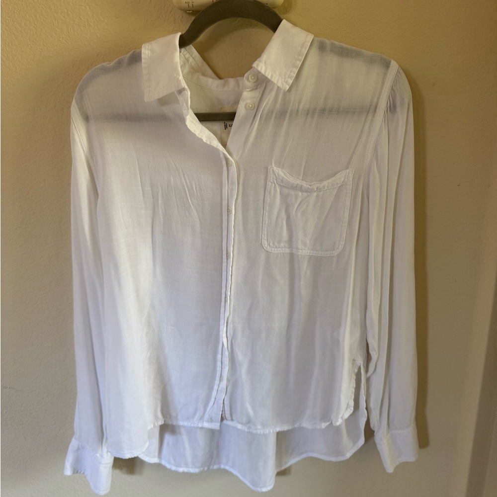 Lucky Brand White Button-Down Shirt